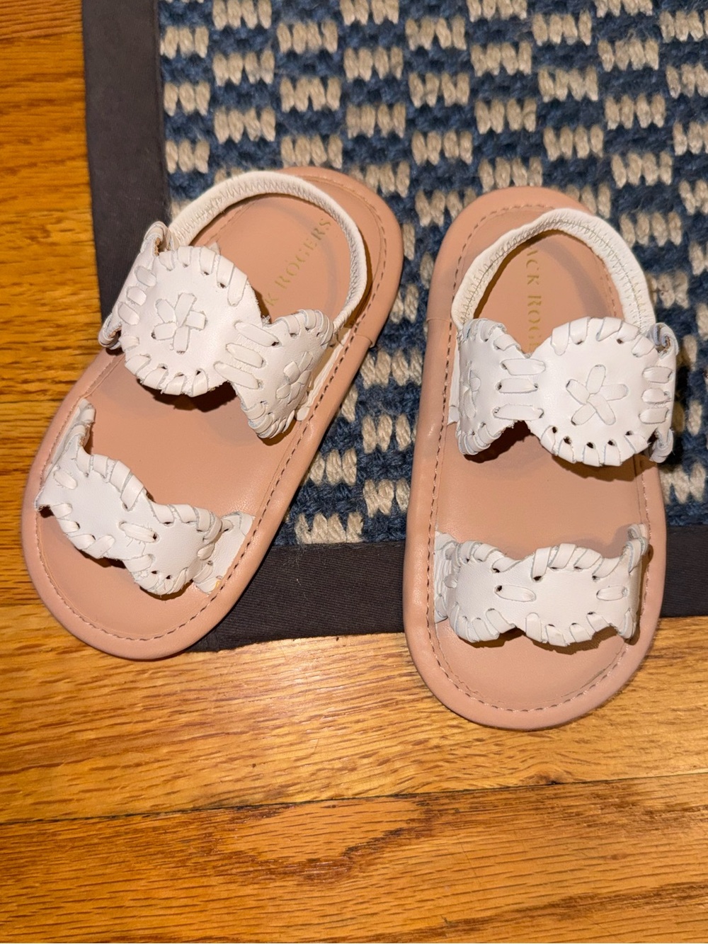 Jack Rogers Baby Lauren White Strap Sandals